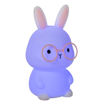 Lucide PINCHA RABBIT - Rechargeable Table lamp Children - Battery pack- LED 3 StepDim - Rgb - White